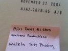 Miles Davis Walkin Test Pressing from Analogue Productions still sealed