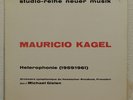 RARE WERGO ? MAURICIO KAGEL ? HETEROPHONIE ? MICHAEL GIELEN ? WER 60043