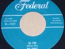 The Sheiks-So Fine Federal 12237 rare doo wop 45 1st press Johnny Otis