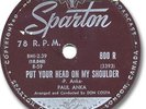Rare 1959 PAUL ANKA Rock & Roll 78 RPM Record. Put Your Head on My Shoulder