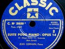 JEAN GERMAIN   French Pianist    BARTOK  POULENC    3 records CLASSIC