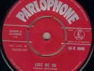 BEATLES - LOVE ME DO - RED PARLPHONE - 1ST PRESSING  1/P -GR STAMPERS