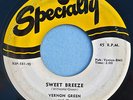 VERNON GREEN And The PHANTOMS 45 Sweet Breeze MEDALLIONS Doo Wop   1956