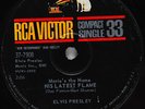 Elvis Presley Compact 33 Little Sister / His Latest Flame Record RARE L K