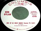 BOB DYLAN One Of Us Must Know & Queen Jane 45 Rare Columbia WL Promo NM Beauty