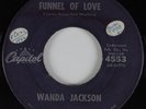 Soul Mod Popcorn 45 WANDA JACKSON Funnel Of Love CAPITOL HEAR