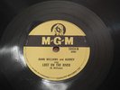 Hank Williams and Audrey  MGM/Quailty Records Rare Canada Pressing 78 