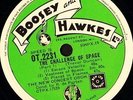 78 RPM DE PORTON the challenge of space OT.2231 boosey & hawkes library 12
