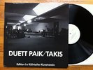 NAM JUNE PAIK / TAKIS - Duett Paik/Takis LP - Fluxus/ Concréte - VERY RARE