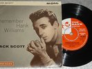JKP 3011 Jack Scott I Remember Hank Williams, Top Rank 7” Mono EP, Pic Sleeve