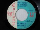 NORTHERN SOUL 45: The Greater Experience - Don't Forget to Remember   Colony 13