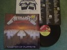 METALLICA LP MASTER OF PUPPETS EX/EX WITH INNER & MERCHANDISE LEAFLET