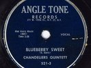 Hear Doo-Wop 78 rpm CHANDELIERS Blueberry Sweet b/w One More Step ANGEL TONE 521