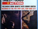 THELONIOUS MONK w/JOHNNY GRIFFIN IN ACTION RARE ORIGINAL '58 RIVERSIDE STEREO LP