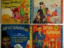 * 4 VINTAGE 1958 CAPTAIN KANGAROO 45 RECORDS IN SLEEVES  *