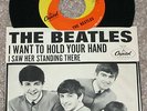 The Beatles-I Want To Hold Your Hand-Original West Coast Picture Sleeve & 45-NM