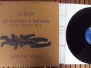 Bach Sonatas Partitas Violin solo Sandor Vegh Valois 3 LP Box Line Set