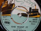 DAVE BARKER - SHE WANT IT / BUSTY BROWN - MAN SHORT - ESCORT 845 (1970)