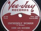 JOHN LEE HOOKER 78 on Vee-Jay  