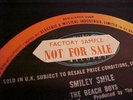 *BEACH BOYS* SMILEY SMILE - 1967 UK EMI *FACTORY SAMPLE* LP *MINT-* 1G / 1G*
