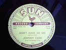 JOHNNY CASH 78RPM Schellack SUN 266 Next In Line / Don´t Make Me Go USA 1957