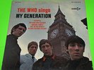 THE WHO   SINGS MY GENERATION Lp    EXCELLENT ORIGINAL PRESS
