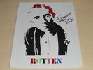 JOHNNY ROTTEN STUNNING HAND SIGNED 16