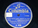 GERMAN 78 rpm RECORD Columbia BANDA BURGOS Spain DEUTCHLAND UBER ALLES Portugal