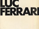 Luc FERRARI Und so weiter, Music Promenade German LP WERGO 60046