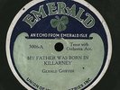 78 RPM RARE MUSEUM QUALITY IRISH LABEL 