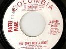PATTI PAGE - YOU DONT NEED A HEART PROMO TEDDY RANDAZZO NORTHERN SOUL 45