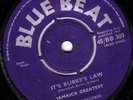 JAMAICA GREATEST/SKINHEAD REGGAE/BLUE BEAT BB309/IT'S BURKES LAW....EX..LISTEN