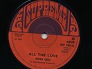 ALL THE LOVE / SURFIN  Owen Gray (1970 UK Skinhead Reggae Vocal) SUPREME - 206 ?