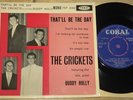 BUDDY HOLLY & THE CRICKETS   THAT'LL BE THE DAY   UK CORAL 4-TRACK 7