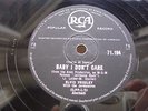 ELVIS PRESLEY 78 BABY I DON'T CARE / YOUNG AND BEAUTIFUL RCA