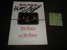 IRON MAIDEN*THE BEAST ON THE ROAD* 1982 SIGNED TOUR PROG + GIG TICKET