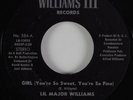 70's Soul 45 LIL MAJOR WILLIAMS Girl WILLIAMS III HEAR