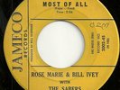 DOO WOP 45 by ROSE MARIE & BILL IVEY with THE SABERS RARE FIRST PRESSING HEAR IT