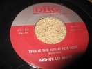 Arthur Lee Maye This Is The Night For Love Honey DIG Northern Soul Doo Wop 45 7”