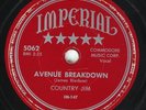 Hear Blues 78 rpm COUNTRY JIM (James Bledsoe) Avenue Breakdown IMPERIAL 5062
