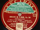 3x 78rpm german ELECTROLA D.B. 1970/2 ADOLF BUSCH VIOLIN SONATA BEETHOVEN SERKIN