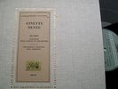 GINETTE NEVEU - BRAHMS: Concerto for Violin and Orchestra