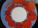 PAT LEWIS 45 No One To Love SOLID HIT 109 VG RARE NORTHERN SOUL