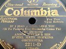 ANSON WEEKS & HOTEL MARK HOPKINS ORCH 78rpm If I Had A Girl..COLUMBIA 2211D