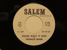 northern soul FRANCIS BURR Guess What It Was SALEM DJ M- hear soundclip