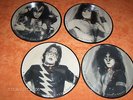 Kiss Set 4 x 7” Interview Singles S/W Black/White  Picture Disc Vinyl  ** Englan