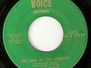 THE FOUR VOICES - WE LIVE IN THE GHETTO DETROIT RARE  NORTHERN SOUL 45
