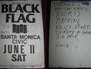 vintage org RARE BLACK FLAG & 3rd SET LIST 2sided 11x17 Punk Flyer poster rock
