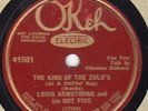 Okeh 41581 LOUIS ARMSTRONG HOT FIVE King Of The Zulus E+ hot 1926