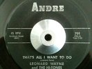 Leonard Wayne - That's All I Want To Do / You Didn't Have To Laugh - Soul 45